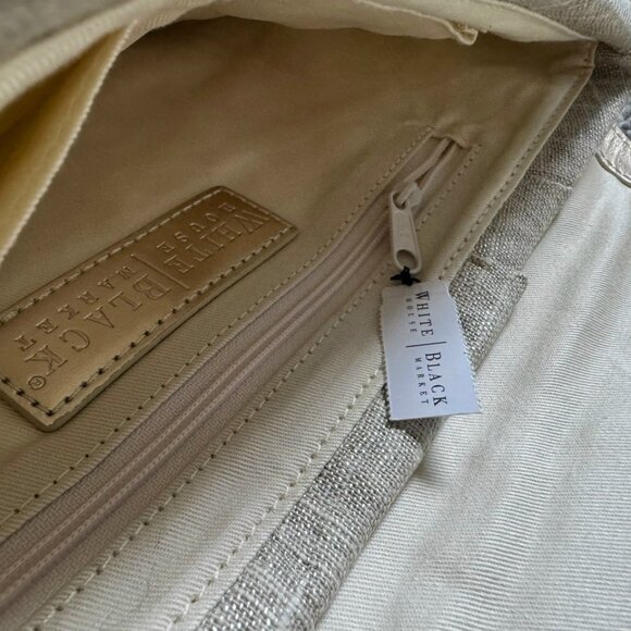 White House Black Market Beige/Gold Night Out Women's Clutch Bag - Picture 4 of 9